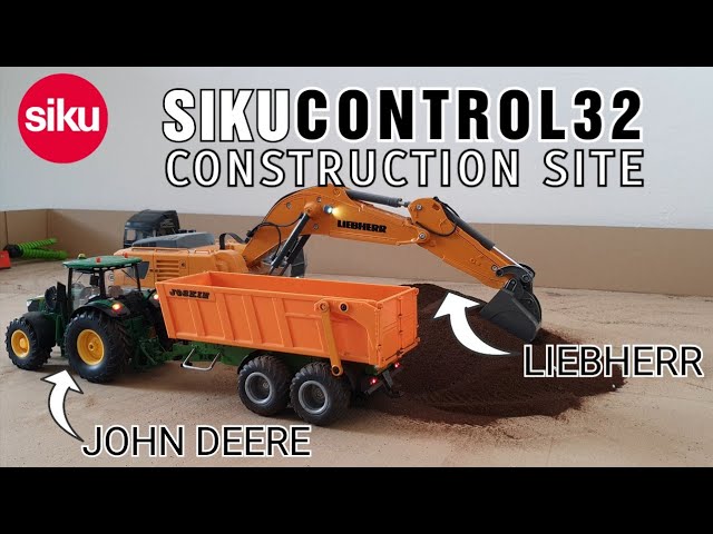 SIKU CONTROL32 CONSTRUCTION SITE ||JOHN DEERE & LIEBHERR||#rc #johndeere #liebherr