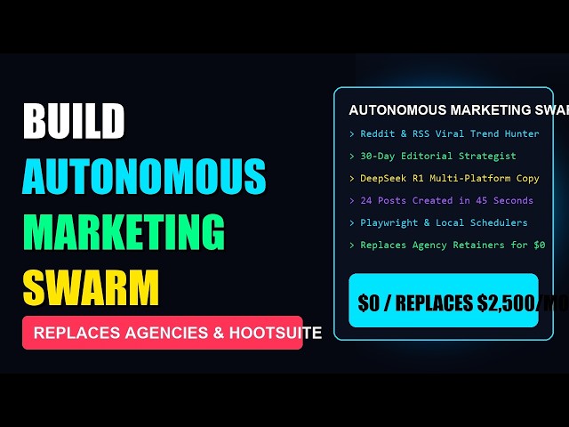 Build an Autonomous AI Marketing Swarm in Python for $0 (Replaces $2,500/Mo Agencies & Hootsuite)