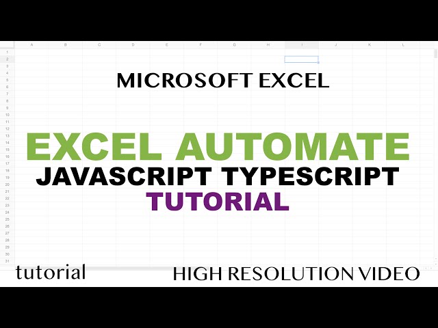 Excel Automate Office Scripts JavaScript (TypeScript) Programming Tutorial - VBA Equivalent