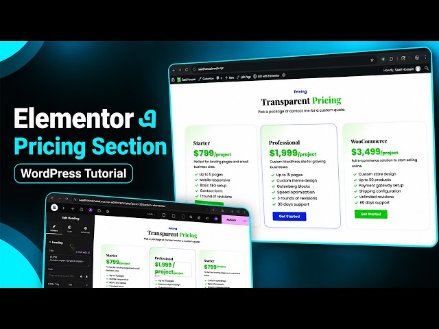 Create a Professional Portfolio Website with Pricing | WordPress Tutorial Part 20