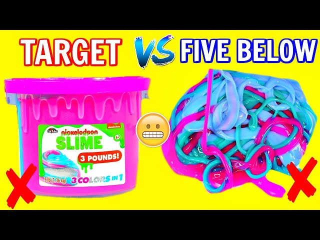 $5 TARGET SLIME VS 5 BELOW SLIME!! Which is worth it?!