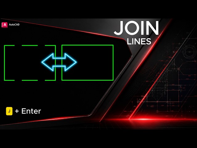 JOIN Lines in AutoCAD in SECONDS! (Instant Trick)