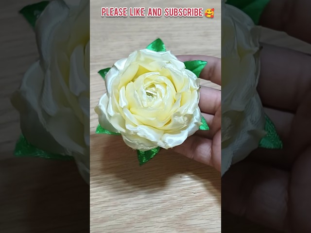 How to Make Beautiful Ribbon Flower🌸Simple & Easy DIY Tutorial #shorts #ribbon