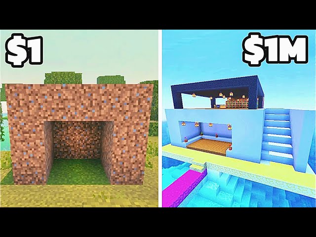 $1 Vs. $1,000,000 Minecraft House!