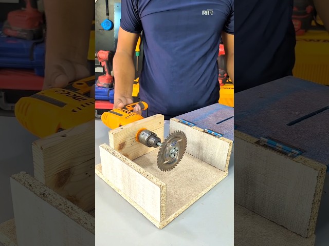 How to make a mini wood cutter using an electric drill