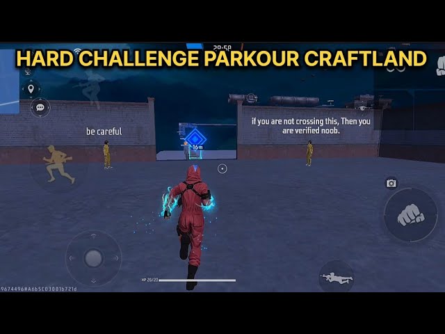HARD CHALLENGE PARKOUR CRAFTLAND MODE🔑😳 GARENA FREE FIRE 