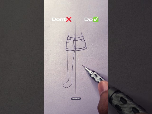 Easy legs drawing tutorial ✏️ #drawing #leg #sketch #howtodraw #tutorial #shorts