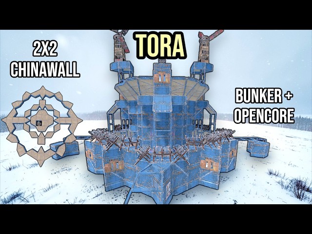 🔥TORA – PERFECT 2X2 BUNKER BASE with Shell Open Core + ChinaWall | Rust Base Design