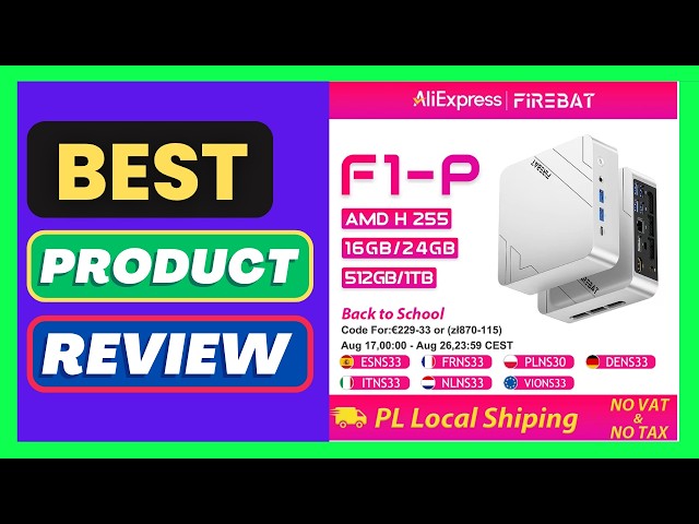 Firebat Mini PC F1 P AMD Ryzen 7 H 255 DDR5 16GB 24G 512GB