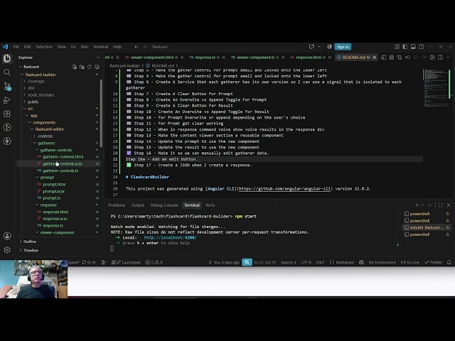 Angular/Voice API Flashcard Builder - Vide 39:  New edit button