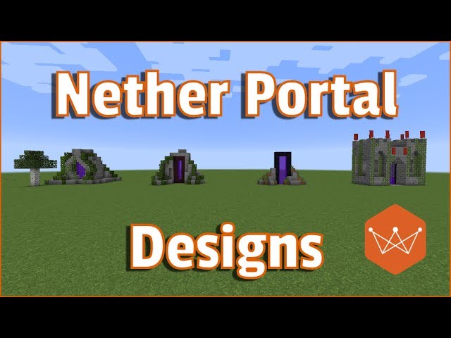 Minecraft Nether Portal Designs Tutorial survival friendly
