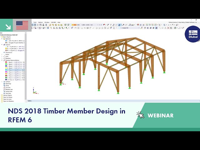 NDS 2018 Timber Member Design in RFEM 6