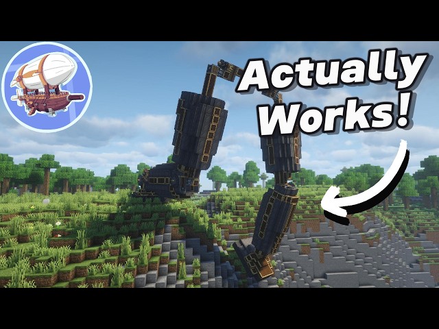 How To Build Functional Mech Legs in Create Aeronautics! | Minecraft Tutorial