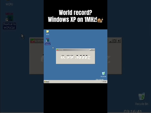World's Slowest PC? Windows XP at 1MHz! 🐌 #shorts
