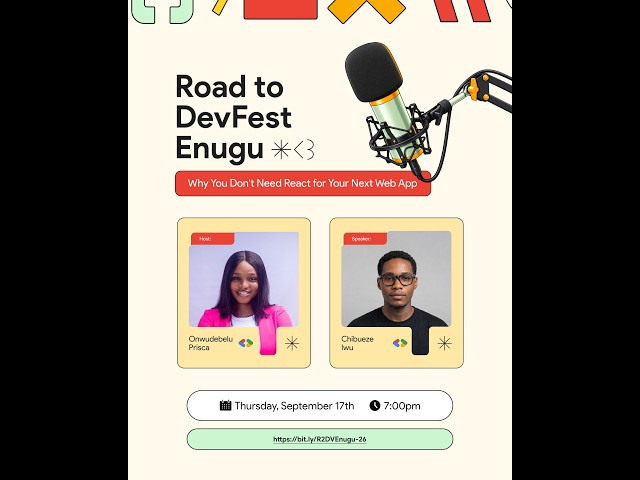 Why You Don't Need React for Your Next Web App - Road to DevFest Enugu 2026