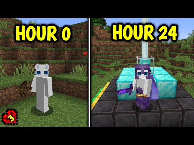 I Survived 24 Hours In Minecraft Hardcore...
