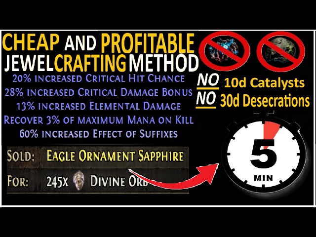 How to CHEAPLY Craft 5 Mod Jewels | 1100d PROFIT in 1hr | PoE 2 0.5.5