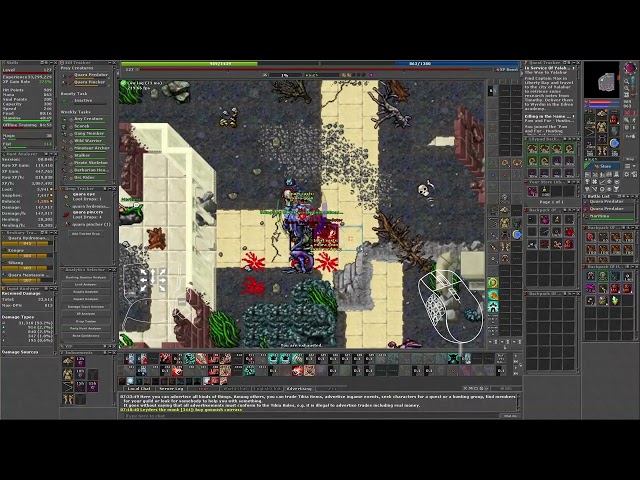 Monk 127 LVL Quaras Yalahar - 1.65 kk raw xp / h ~ 300k profit/h - after all nerfs!