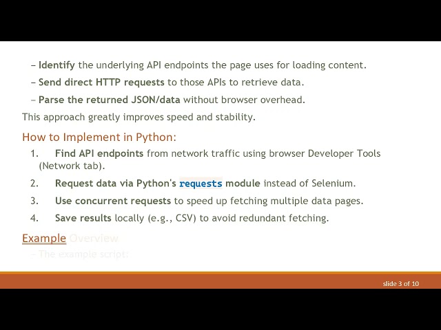 Efficiently Scraping Dynamic Content with Python: Avoiding Selenium Slowdowns
