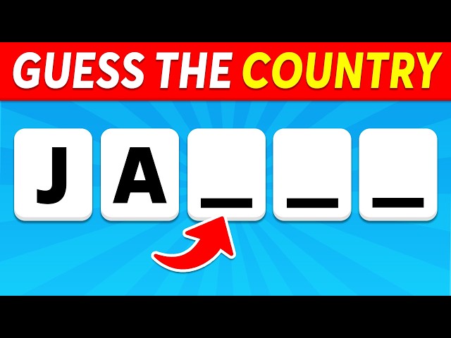 Guess The Country By First 2 Letters | Easy, Medium, Hard, Impossible