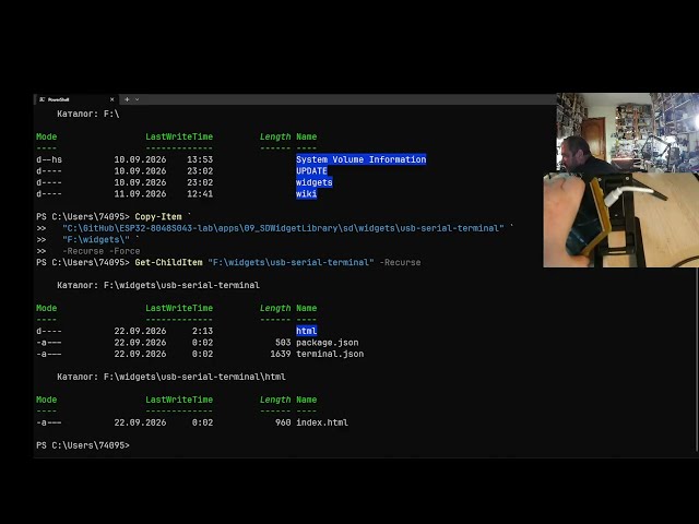 ESP32-8048S043: USB Serial Terminal on Screen | UART0 via CH340C + KONTAKTSerial 09/22/2026
