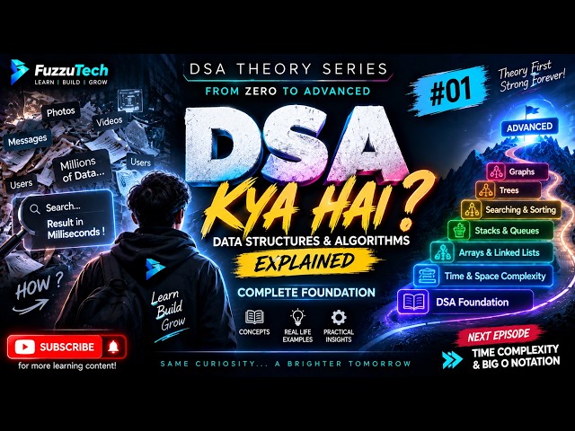 DSA Kya Hai? Data Structures & Algorithms Explained | DSA Theory #01 | From Zero to Advanced #dsa