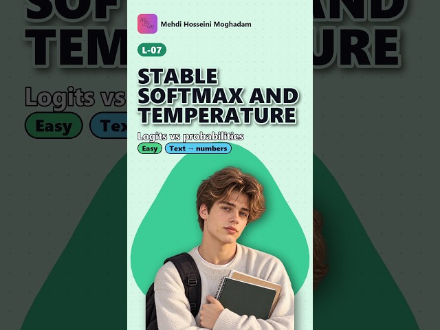 L-07: Stable softmax and temperature – Fixing Overflow #shorts #ml