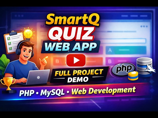 SmartQ Quiz Web App | Full Project Demo | PHP MySQL | Web Development