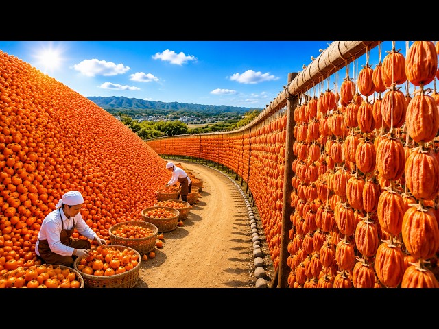 How Millions of Persimmons Become Premium Dried Persimmons | Full Factory Process