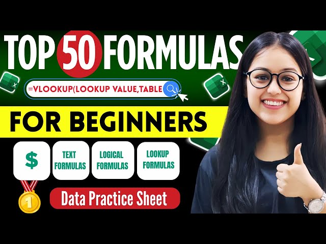 50+ Excel Formulas Explained 🔥 Master Excel in 2025 | Full Practical Guide