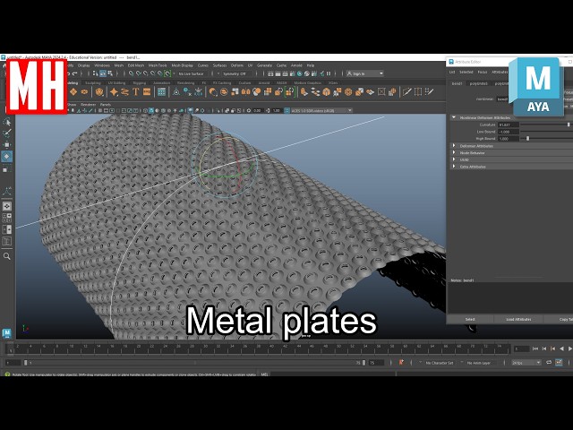 Maya tutorial : Metal plating, designs, patterns etc