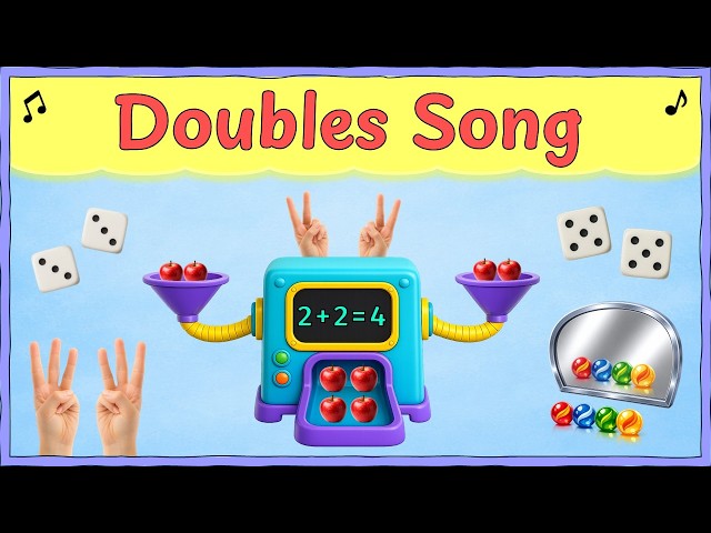 Doubles Song | Doubling for Kids | Doubles Addition Facts (1-5)