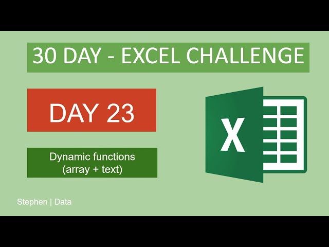 DAY 23 | Dynamic array functions | 30 Day Excel Challenge | #dataanalysis #datascience #exceltips