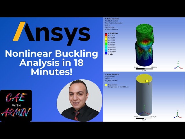 ANSYS Tutorial: Nonlinear Buckling of a Cylindrical Shell!