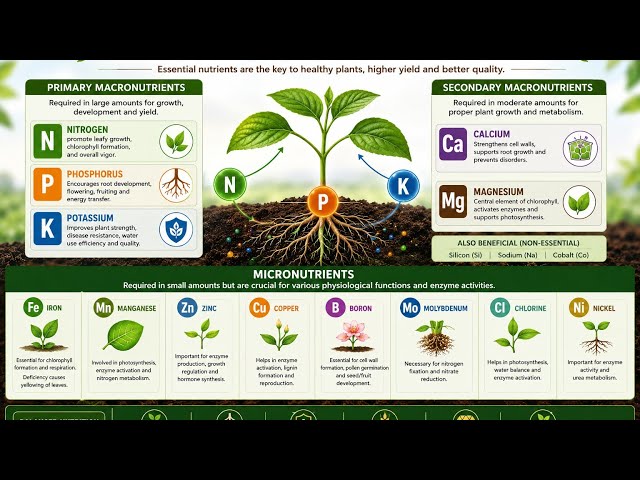 🌱 ಅವಶ್ಯಕ ಸಸ್ಯ ಪೋಷಕಾಂಶಗಳು/ Essential Plant Nutrients 🌱🌱