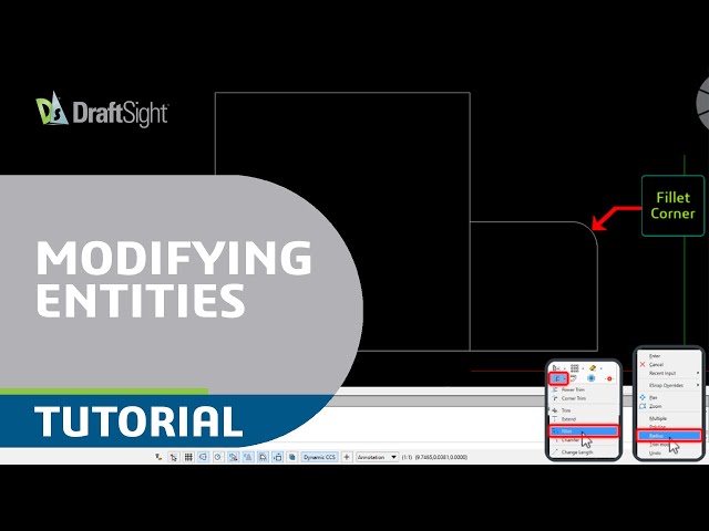 Fillet of Entity with Radius from Toolbar
