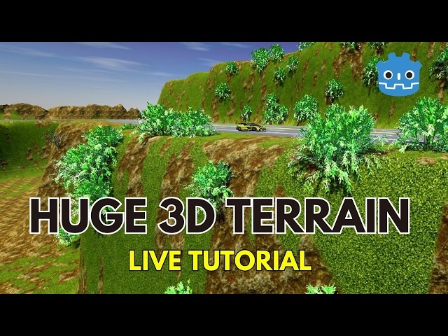 Building a Massive 3d Terrain and Road Network in Godot 4.7 - Live Tutorial