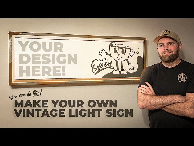 How to Make Your Own Vintage Hand-Painted Light Sign