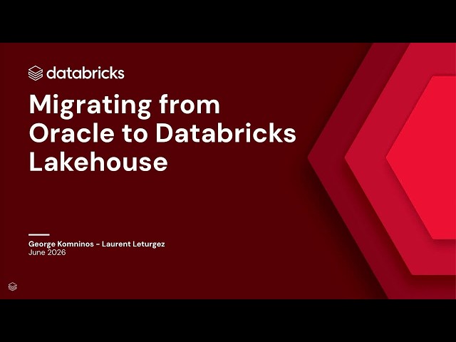 Migrating from Oracle to Databricks Lakehouse: Strategy, Demos, and Lessons