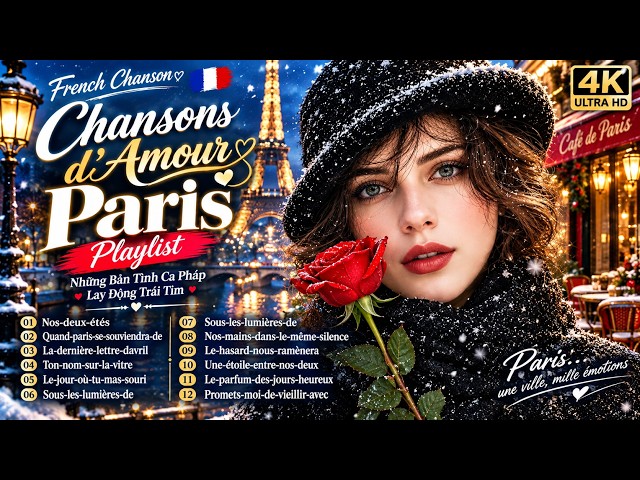 Chansons d’Amour à Paris 🌹 French Love Songs | Vintage French Chanson & Paris Café Romance