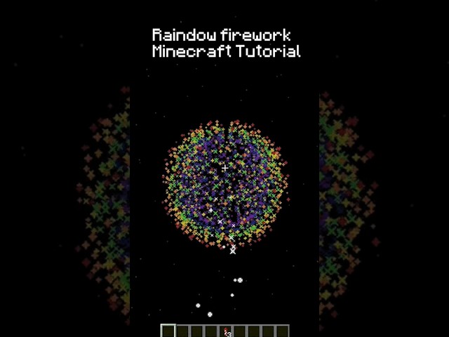 🌈Rainbow Firework Tutorial🎆 #minecraft #minecraftbuilding #minecraftshorts #minecrafttutorial