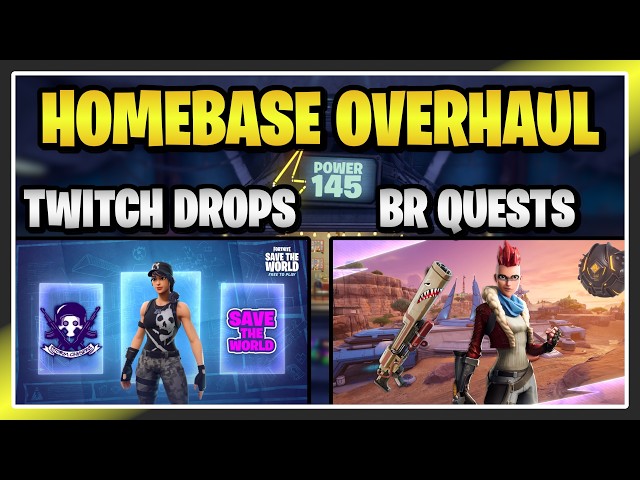 STW IS FREE TO PLAY, HOMEBASE UPDATE, TWITCH DROPS, BR x STW CROSSOVER QUESTLINE