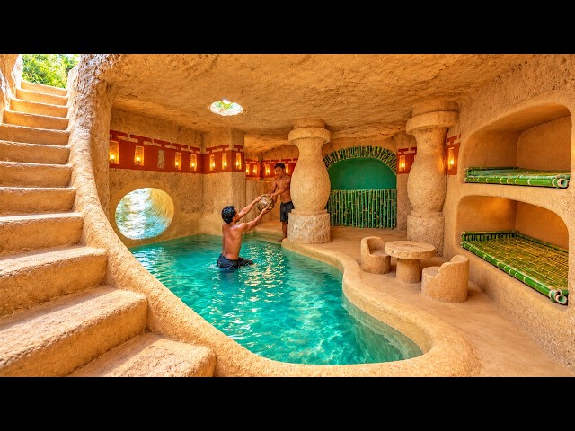 I Speed 3x Build Temple Secret Underground and Tunnel Private Pools, Real Life