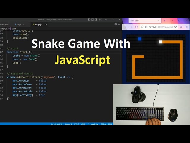 Coding Snake Game with JavaScript - No Talking