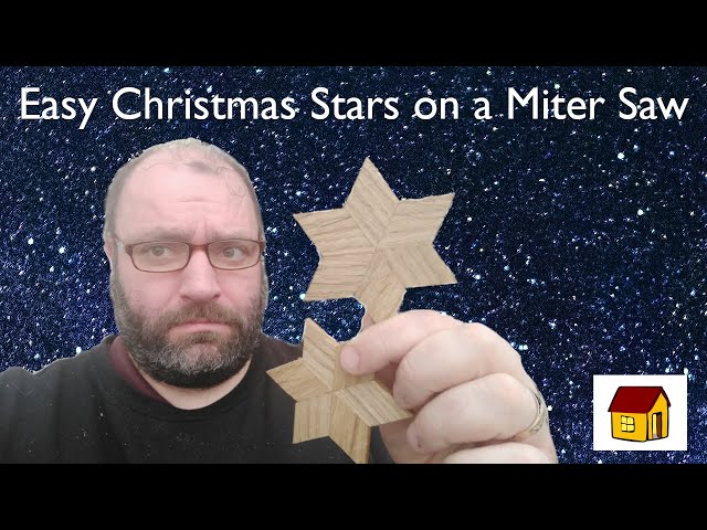 Making Christmas stars on a miter saw.