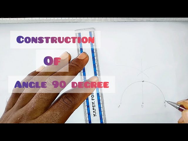 HOW TO CONSTRUCT ANGLE 90 DEGREE in | Technical drawing | Basic Technology