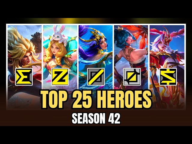 25 BEST HEROES to Climb the RANKS in the NEW SEASON | Mobile Legends