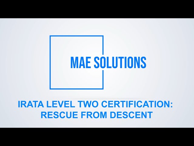 IRATA Level 2   Rescue from Descent