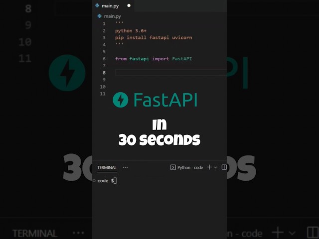 FastAPI in 30 seconds #python #programming #softwareengineer