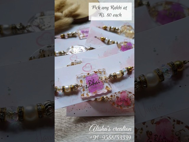 Floral Resin Rakhi || Resin Rakhi Handmade || Flower Rakhi || Resin Rakhi #rakhi2024 🌸